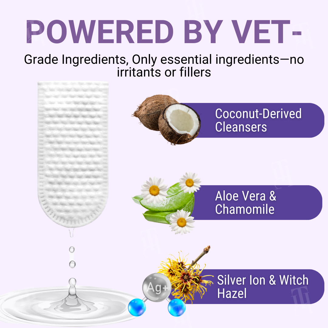 🌟 Official Store | Cvreoz® Pet Ear Cleaning Finger Mitts