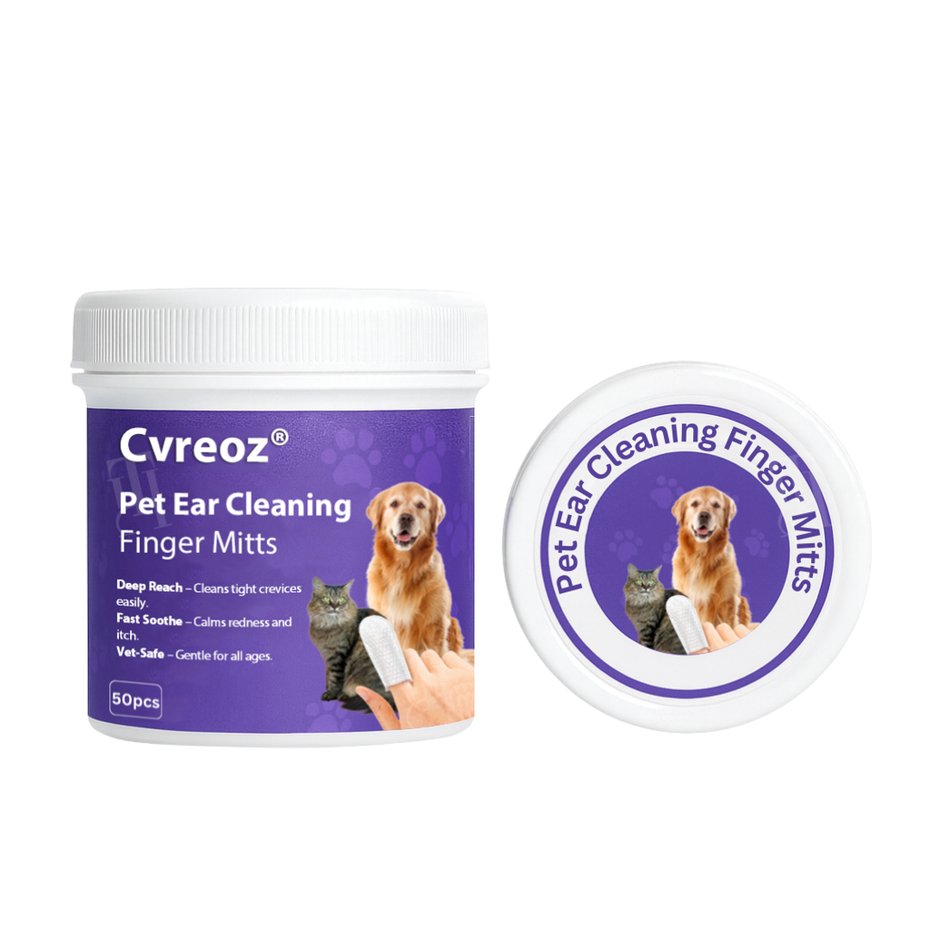 🌟 Official Store | Cvreoz® Pet Ear Cleaning Finger Mitts