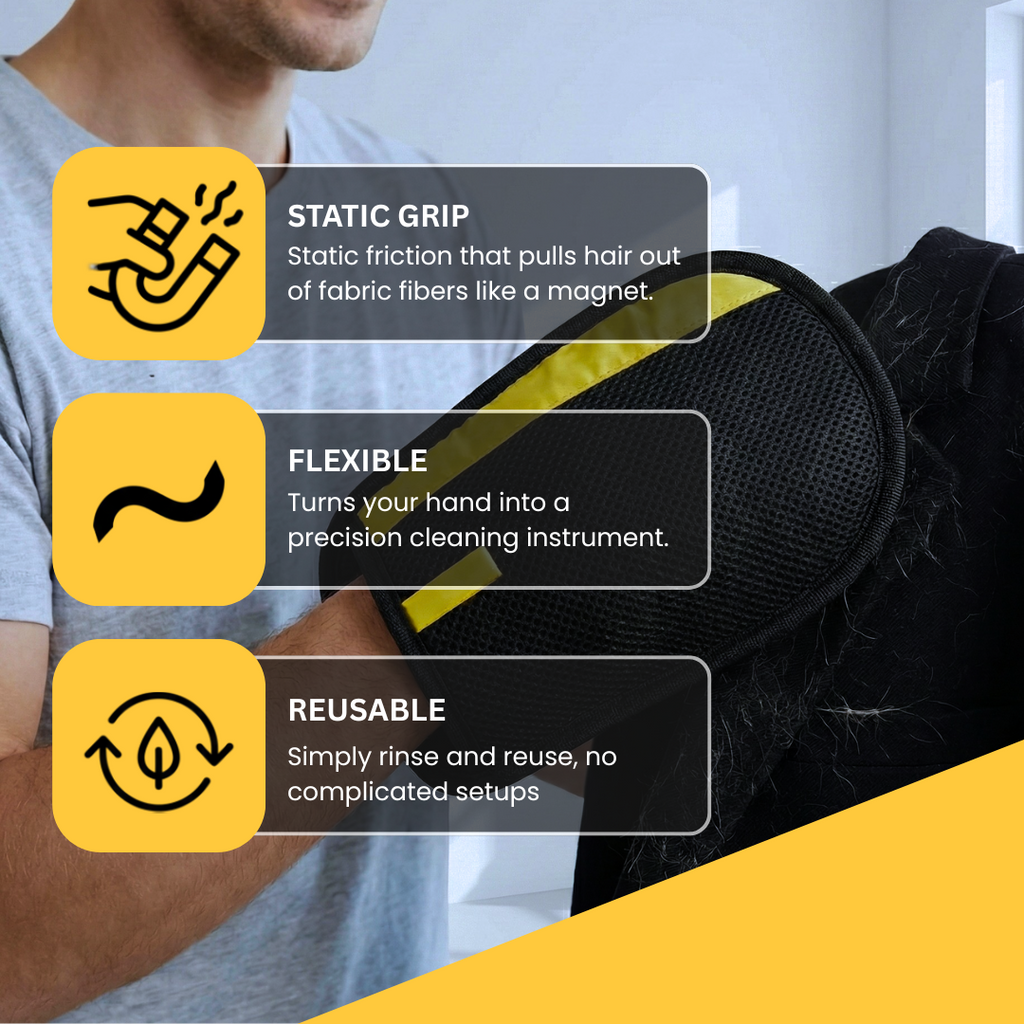 ⚡ Reusable Pet Hair Remover for Furniture, Car & Clothes | AEXZR® Pet Magic Grooming Glove